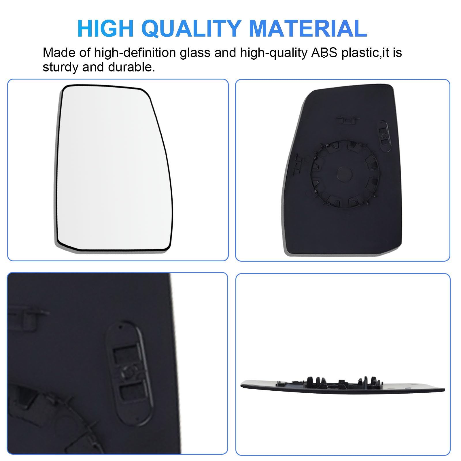 Mingke Cristal Espejo Retrovisor Derecho para Ford Transit Tourneo Custom 2012-2022 Retrovisor Exterior Ajustable