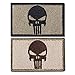 Produktbild SMAGREHO 2 x taktisches Klett Patch militärischer Abzeichen, Punisher Totenkopf, mit Stickerei und Klettband für Airsoft Paintball Lasergame