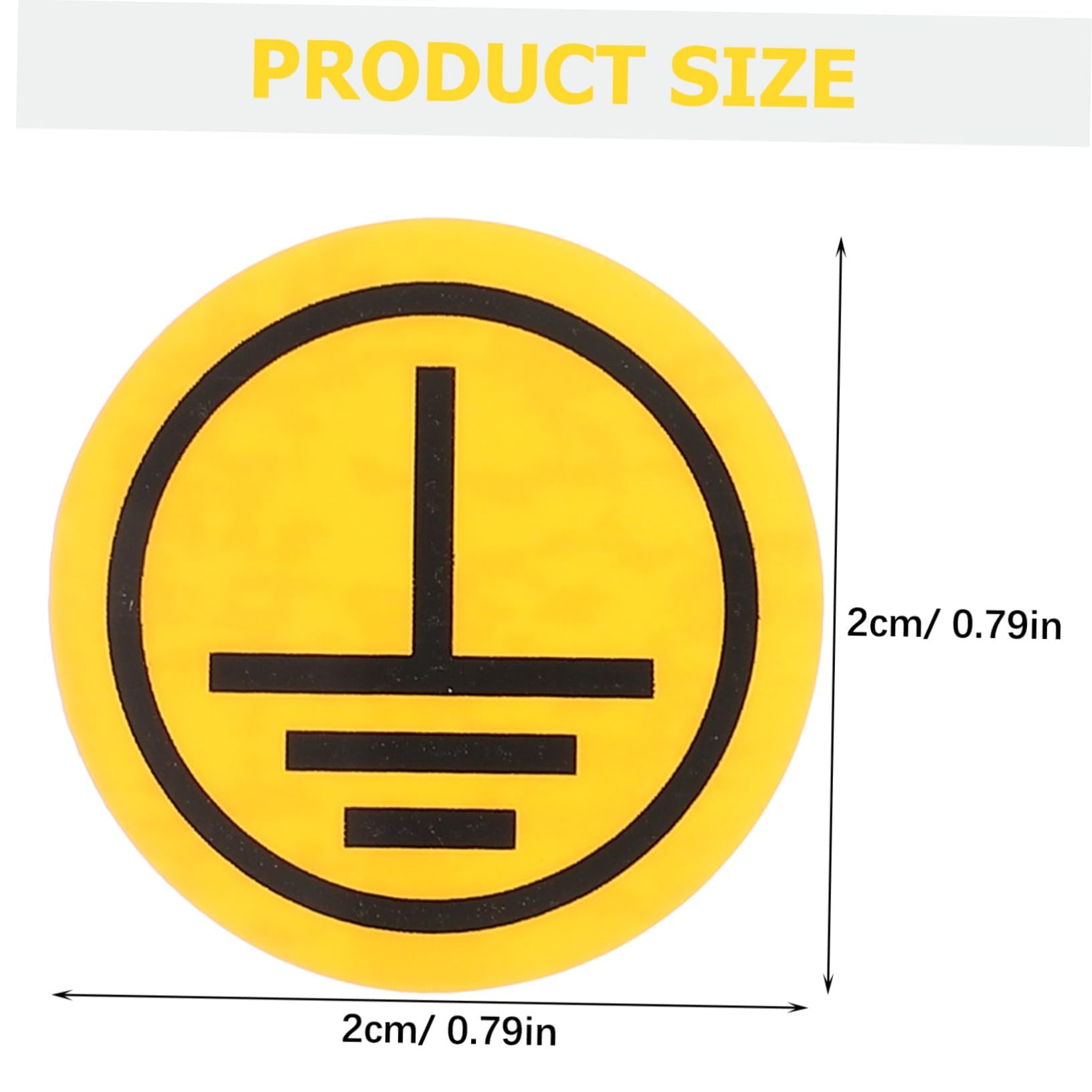 Ciieeo 1Sheet Grounding Symbols Sticker Protective Earth Ground Labels Electric Panel Mechanic Stickers for Equipment Safety Self Adhesive Warning Decals for Electrical Appliances
