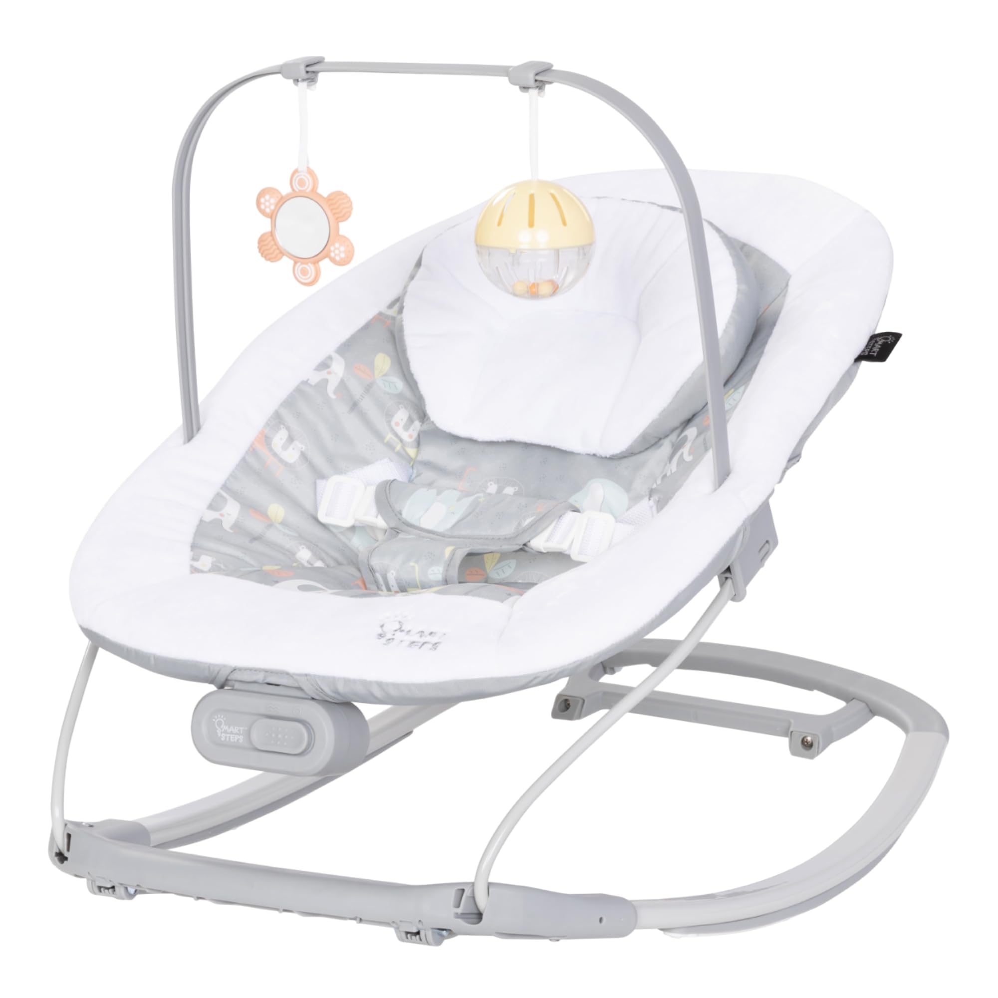smart steps® my first rocker 2 bouncer, two of a kind grey
