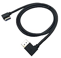 Vista 3 de Cable Displayport 1.4 8K @60Hz, dafensoy 90 grados en ángulo recto Displayport macho a ángulo recto Displayport Macho, compatible con 8K/60Hz