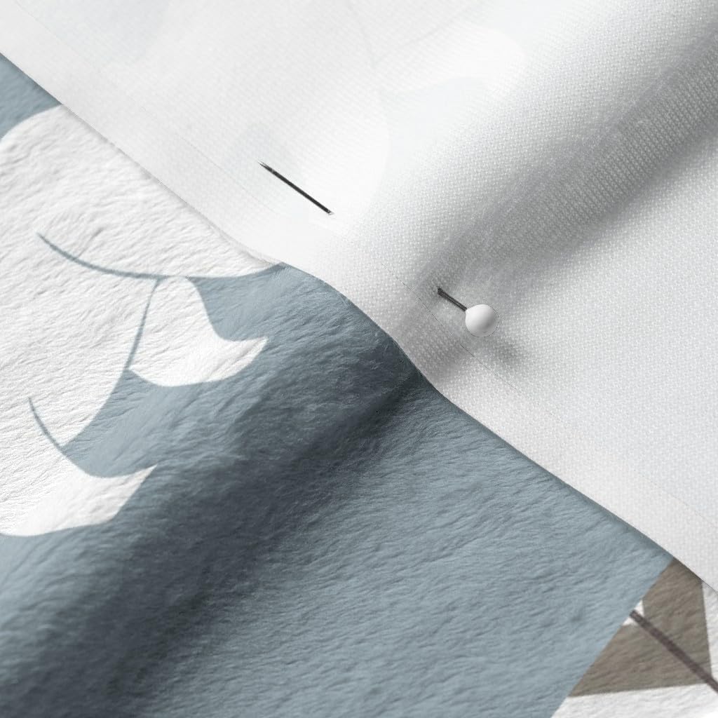 Spoonflower Fabric - Woodland Patchwork Rustic Woods Mint Boy Gray Moose Wholecloth Cheater Printed on Minky Fabric by The Yard - Sewing Baby Blankets Quilt Backing Plush