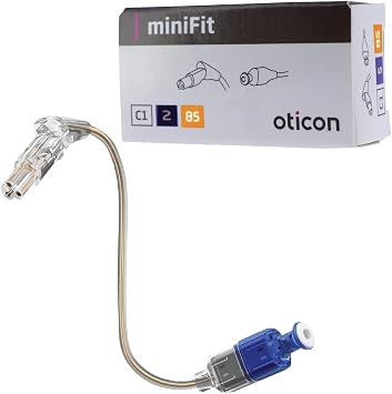 Wire for Oticon Hearing Aids, Genuine OEM MiniFit Speakers&Receivers Unit - Type 85, Size 2, Side LeftBlue - Compatible with Oticon, Bernafon, Sonic, and Philips Hearing Aid Supplies -1 PCS