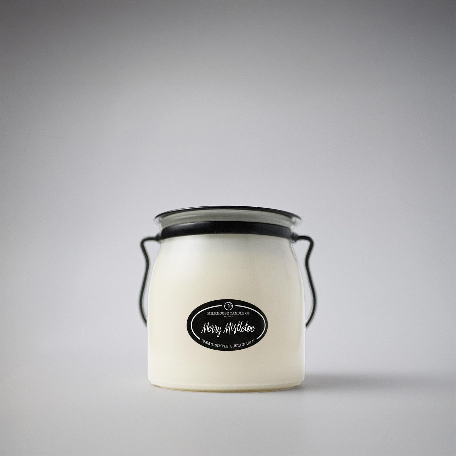 Milkhouse Candle Company, Merry Mistletoe Creamery Collection Duftkerze Soja-Kerze: Butterdose, Butterglas, 473 ml