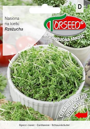 Verdica Peppergrass - Semillas de cardamina de berro, ricas en vitaminas, aumenta la inmunidad y la memoria, germinación rápida, perfectas para jardines interiores, 100 semillas por paquete