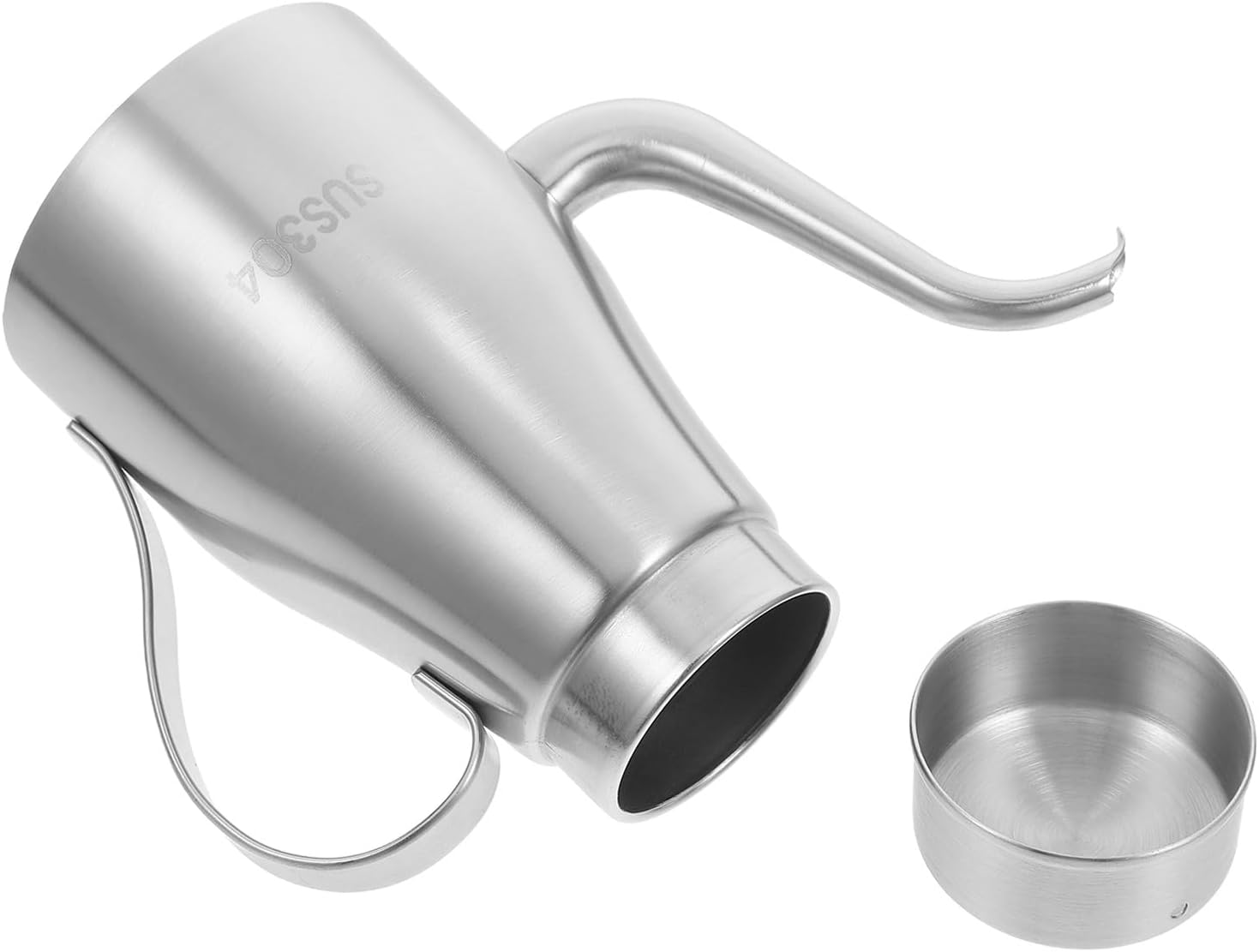Stainless Steel Olive Oil Dispenser Bottle 13oz Metal Pour Spout Oil Sprayer for Kitchen Cooking and Salad Preparation Use