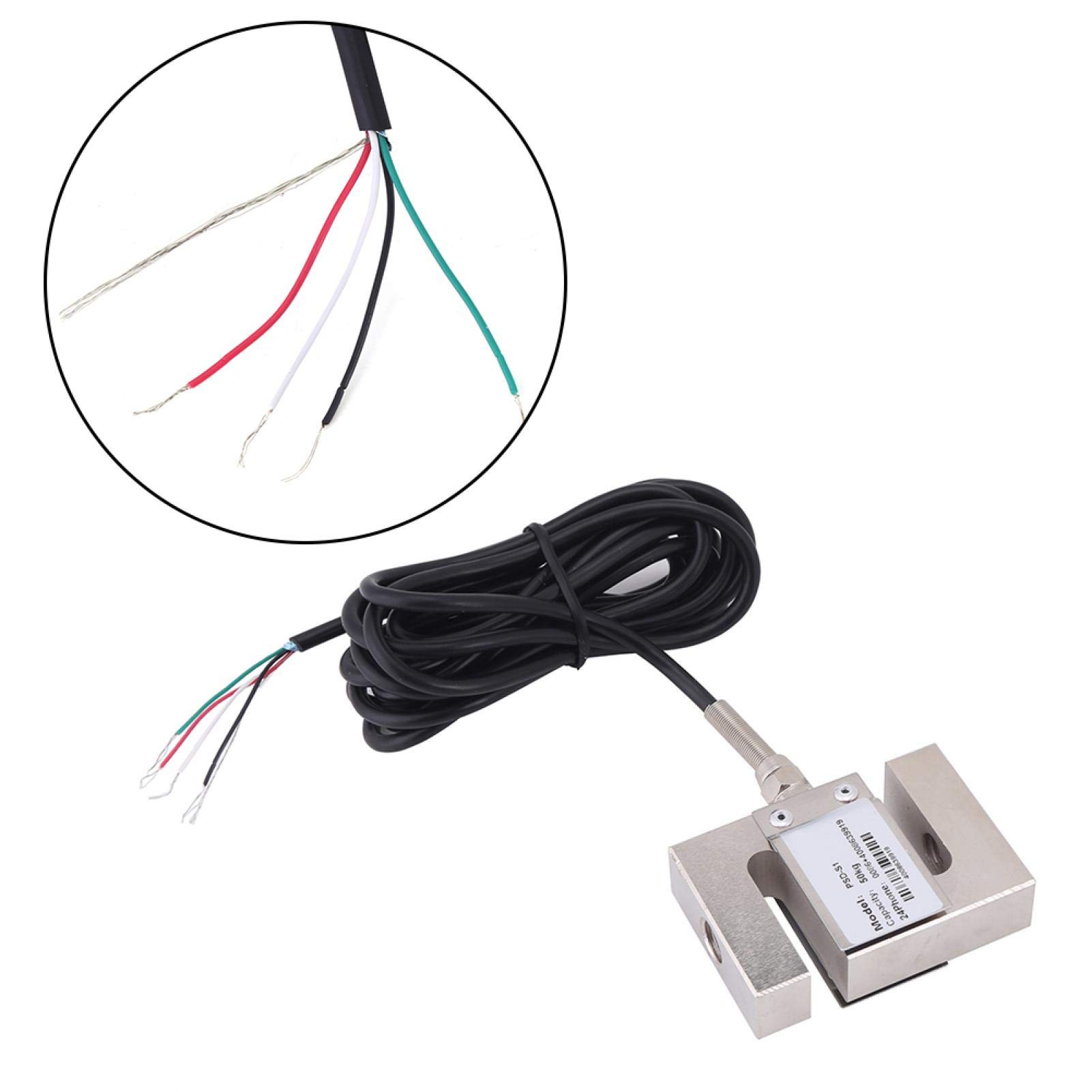 Tyenaza Celula de Carga 50kg, Sensor de Ponderación, Sensor de Pesaje Tipo S, Peso de Alta Precisión de Digital con Cable, para Pesaje de Tensión de alta Presión de Peso de Tolva