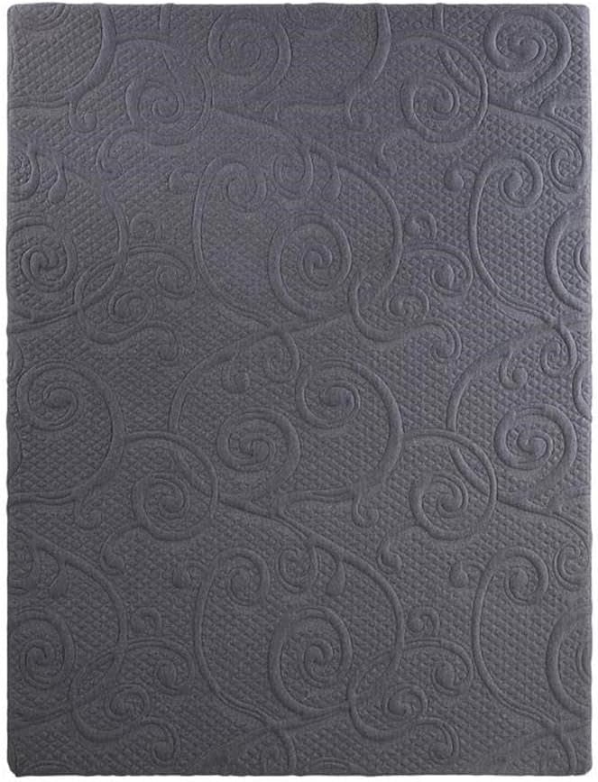 Pemberly Row 8" Twin Gel Memory Hybrid Mattress, Gray Fabric Cover, CertiPUR-US Foam, Pocket Coils, 4-Layer Comfortable Support, Firm Feel, Easy Setup, Ideal for Kids, Tweens, Bedroom or Guest Room