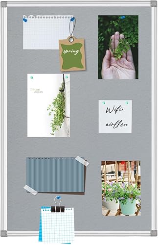 Vista 7 de Tablón de anuncios, tablero de corcho, tablero de anuncios de pared, 36 x 24 pulgadas, tablero de fotos, tablero de fotos, tablero de pines, marco