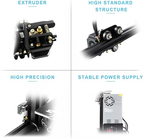 Miniatura 4 de Creality 3D Impresora Ender 3 S1 con nivelación automática CR Touch, tornillo doble de eje Z de alta precisión, placa de construcción extraíble,