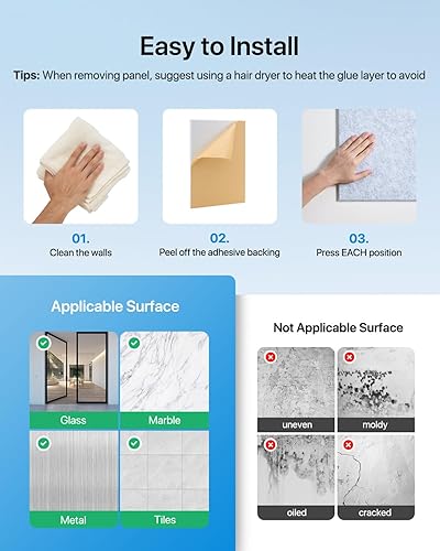 Miniatura 6 de Paneles de pared insonorizados, autoadhesivos, paquete de 12 paneles de pared de ladrillo, paneles de absorción de sonido, paneles de amortiguación