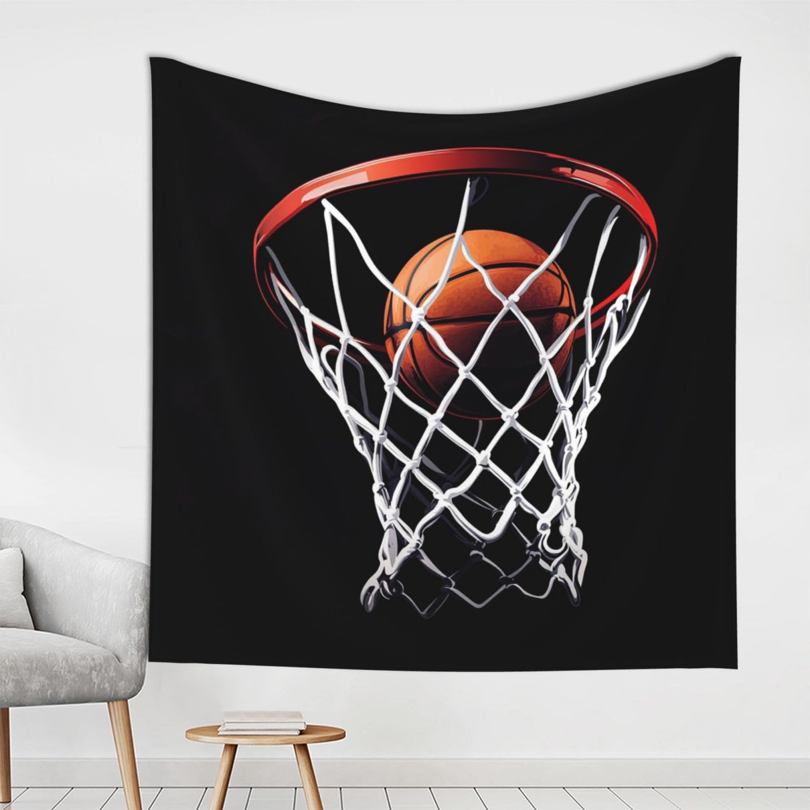 XOPEKVLAWM Tapestry Wall Hanging for Bedroom Aesthetic Wall Mural Tapestries 150x150 cm Art Backdrop Basketball Tapestries Landscape Poster Tapestry for Living Room Dorm Office Home Decor