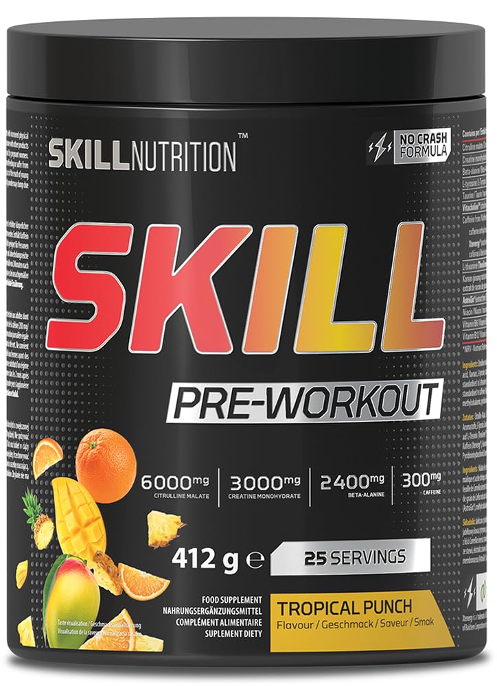 SKILL Nutrition Pre-Workout Tropical Punch - 412g
