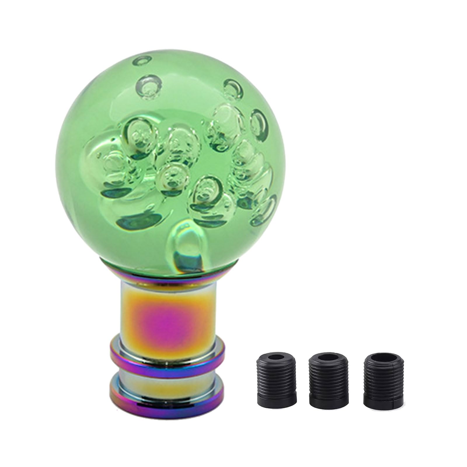 Rxgiasup Modern Acrylic Shifter Knob Lever Head Replacement with 8mm 10mm 12mm Adapters Smooth Gear Suitable for Auto Manual Cars Round Shifter Handle Ball