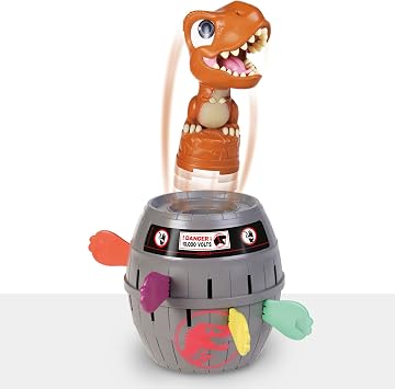 Tomy Pop Up Trex Classic action game, Jurassic World games for family and preschool children, 4, 5, 6, 7, 8 year old boys and girls and adults