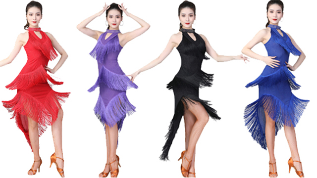 Damen Tanzkleid Für Standard & Latein – Mit Spitze, Pailletten Und Eingebautem Trikot (Größen S-XXL)