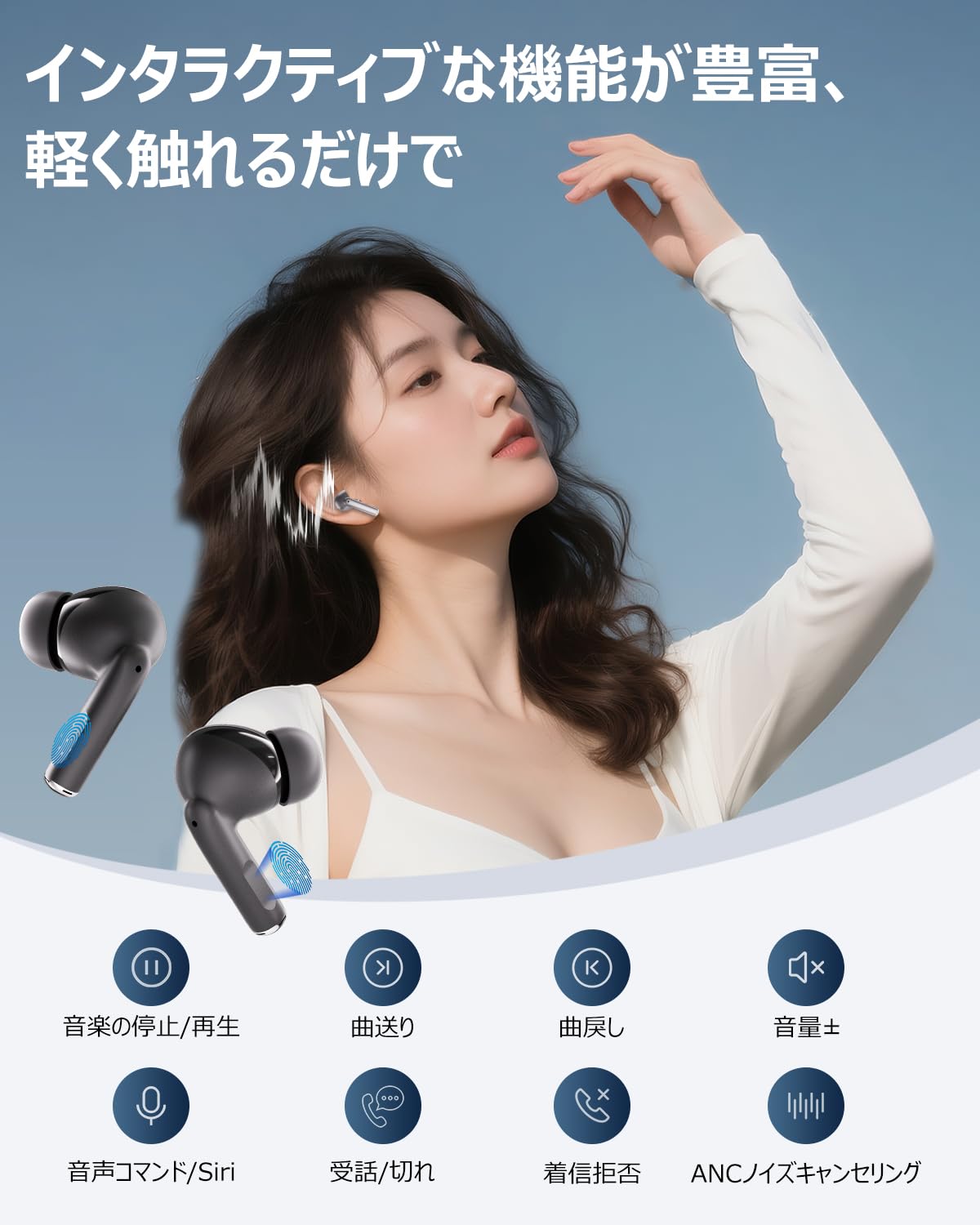 Amazon.co.jp: ワイヤレスイヤホン 【2025完全 Bluetooth 6.0 & Hi-Fi