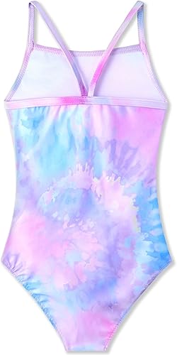 Miniatura 2 de TENVDA Trajes de baño de una pieza para niñas, traje de baño deportivo con cuello halter