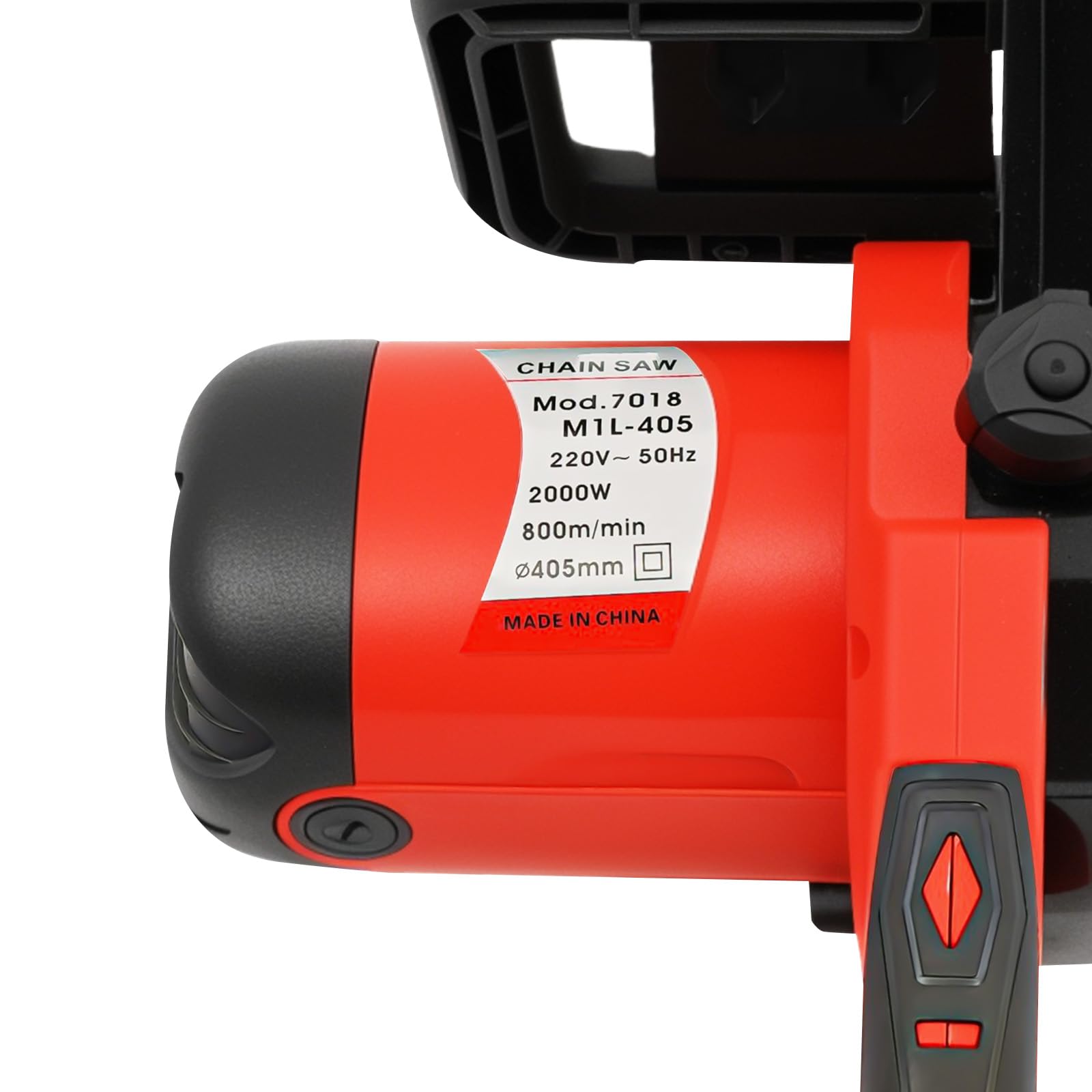 Elektryczna piła łańcuchowa, 2000 W, 800 obr./min, prędkość cięcia 650 m/min, wymiana łańcucha bez użycia narzędzi, automatyczne smarowanie łańcucha, piła łańcuchowa do cięcia wszystkich
