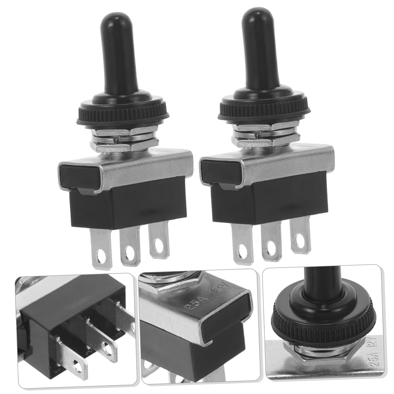 2pcs Toggle Cover Self-resetting Automotive for Boat and Car Applications Easy Installation and Design
