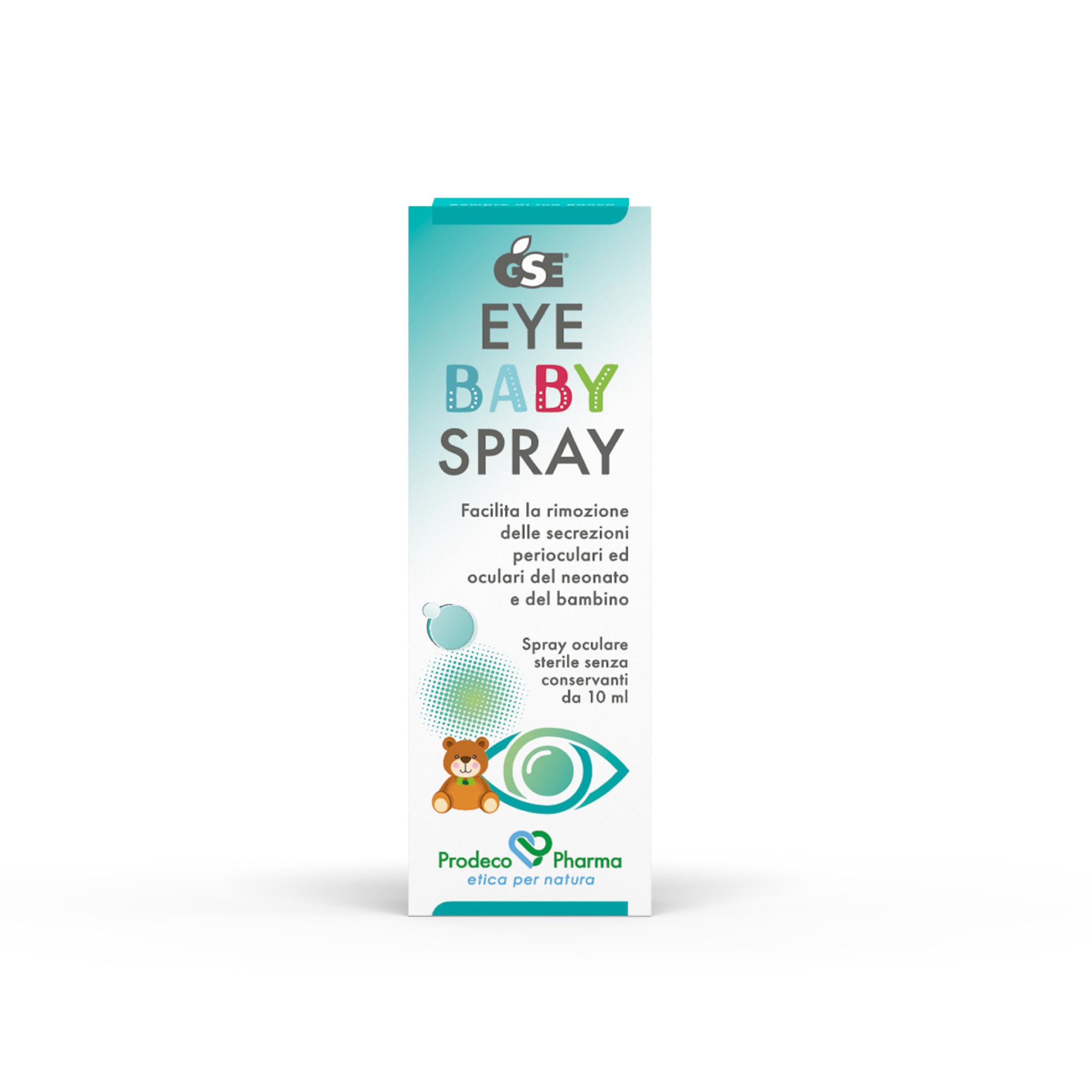 Prodeco Pharma GSE EYE BABY SPRAY 10 ml - Facilita la Rimozione delle Secrezioni Perioculari ed Oculari del Neonato e del Bambino - Spray Oculare S…