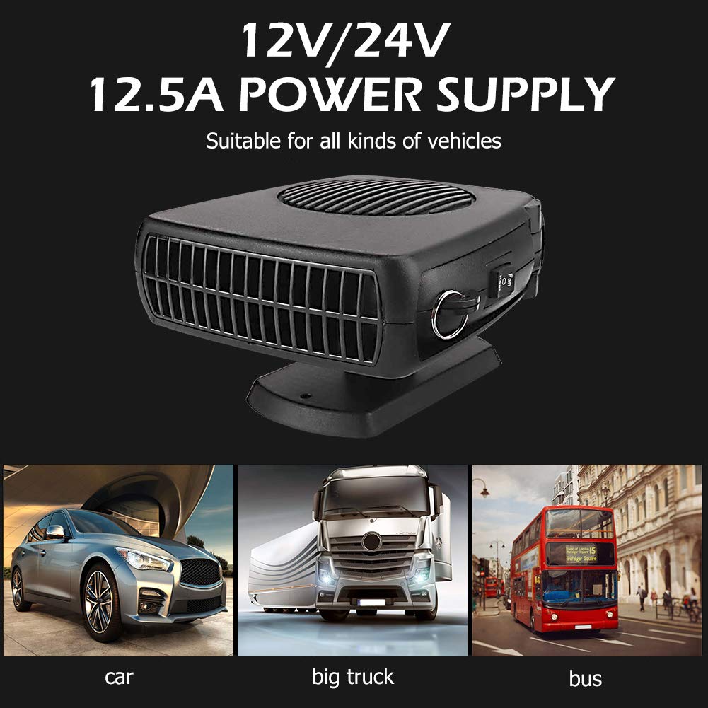 Desempañador de parabrisas de 150 W, duradero y práctico, 12 V, for coches, autobuses y camiones. Calentador portátil for parabrisas de vehículos.