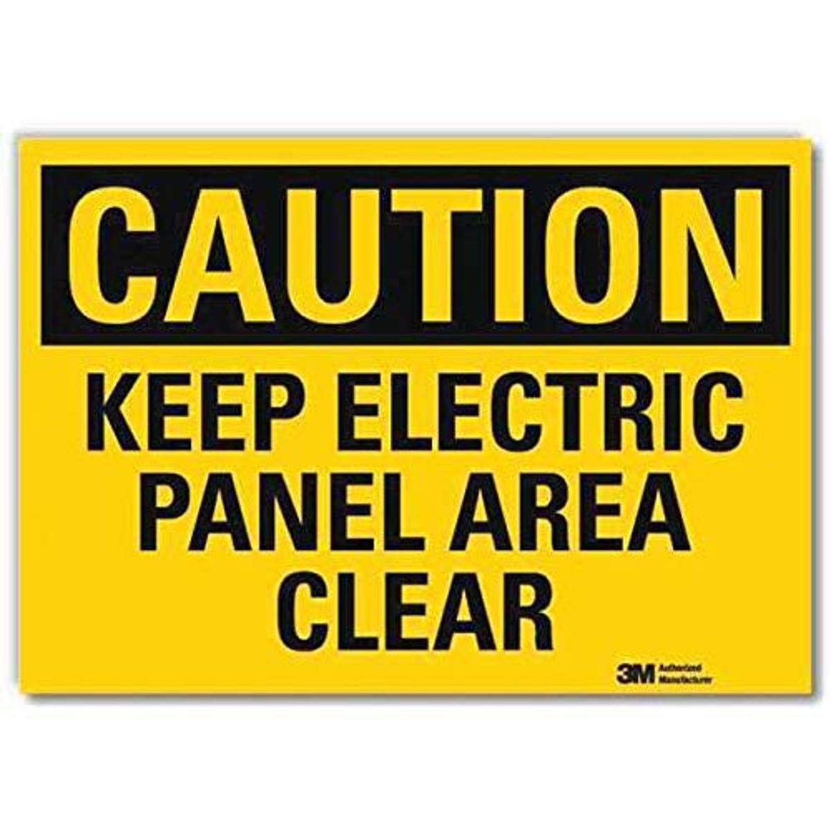 SmartSign “Caution - Keep Electric Panel Area Clear” Label | 10" x 14" 3M Engineer Grade Reflective