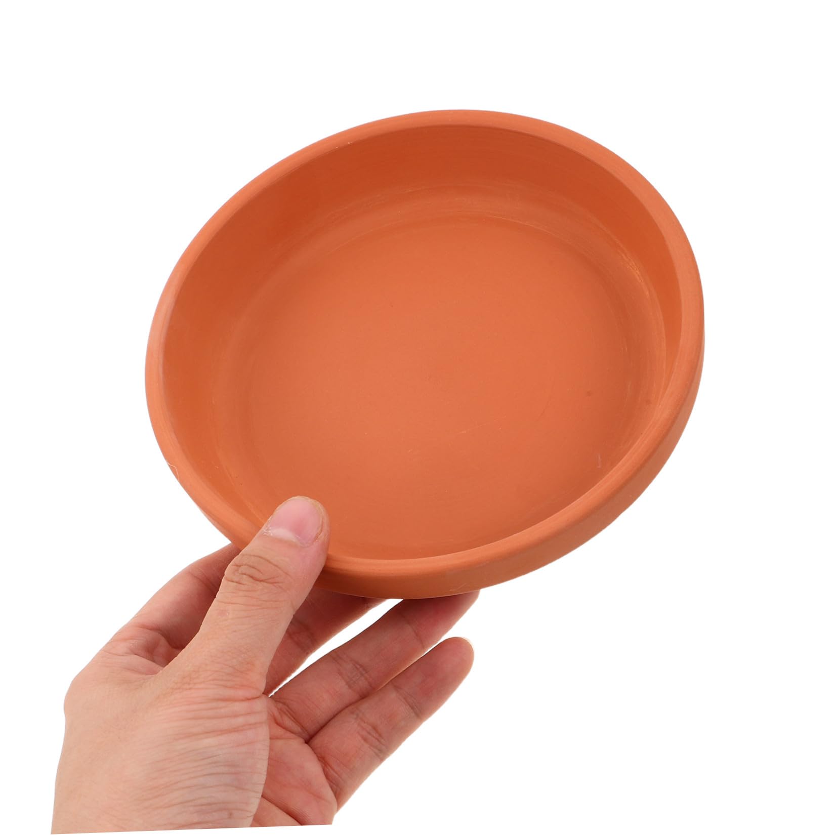 VALICLUD 12 Piezas Bandeja Redonda Platillo Estable de Terracota, Recoge Agua Diseño Fácil Limpieza, para Macetas de 4,5 Pulgadas para Plantas de Interior y Balcón