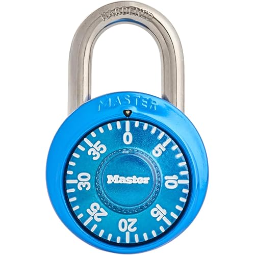 Master Lock Locker Lock, Combination Lock for Gym and School Locker, Blue, 1528D
