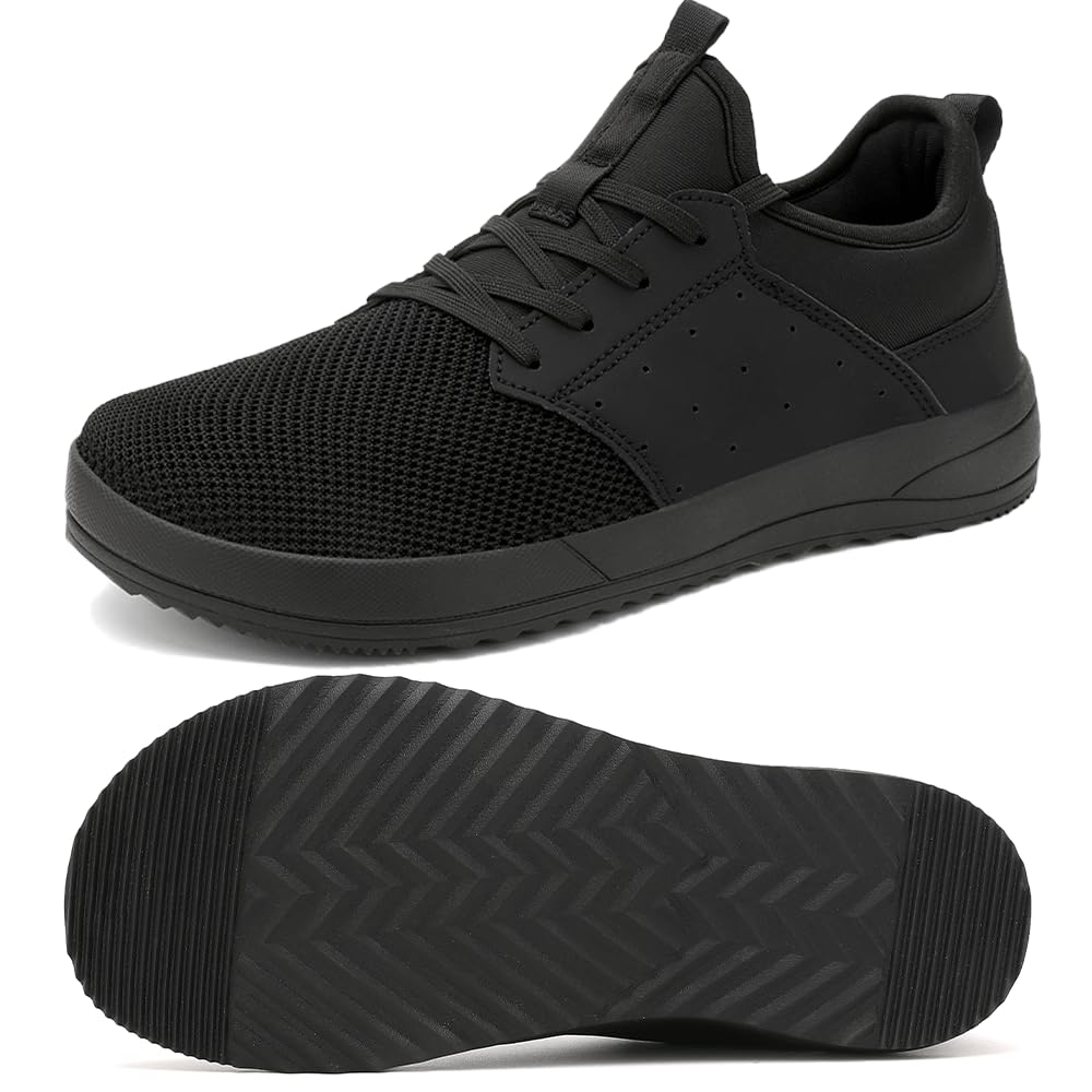 CFVKPT Men's Wide Toe Box Barefoot Shoes Dress Sneakers