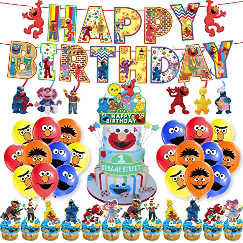 Décoration De Fête Hangyodon - Ballons, Bannière, Gâteaux - Kit Complet Multicolore Pour Anniversaire