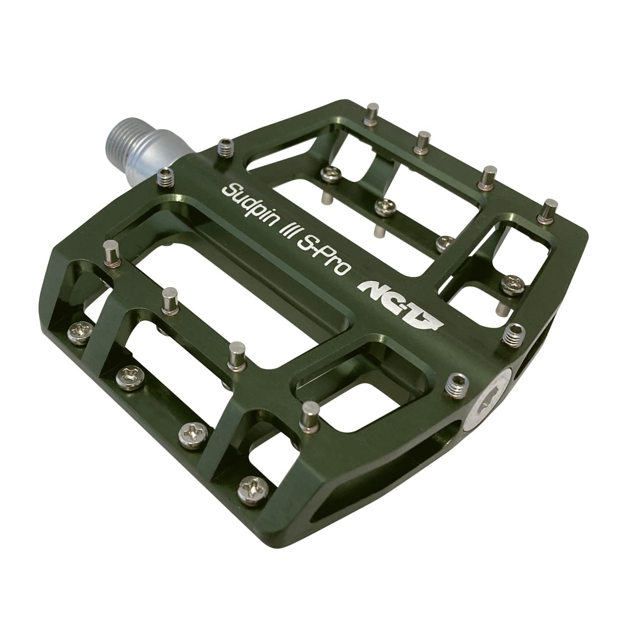 NC-17 Sudpin III S-Pro Aluminium Plattform Pedale | Fahrrad Pedale MTB und BMX | Dirt und Freeridestyle optimiert | Fahrradpedale E-Bike, Citybike 9/16 Zoll | Höhe auf 15mm reduziert inkl. Ersatzpins