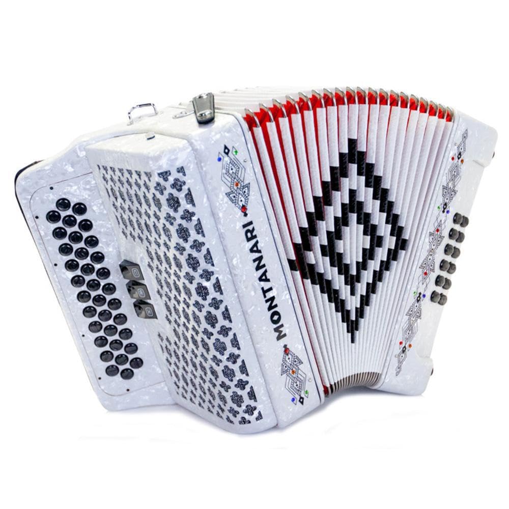 Amazon.com: Montanari 3412 3S Accordion FBE White : Musical