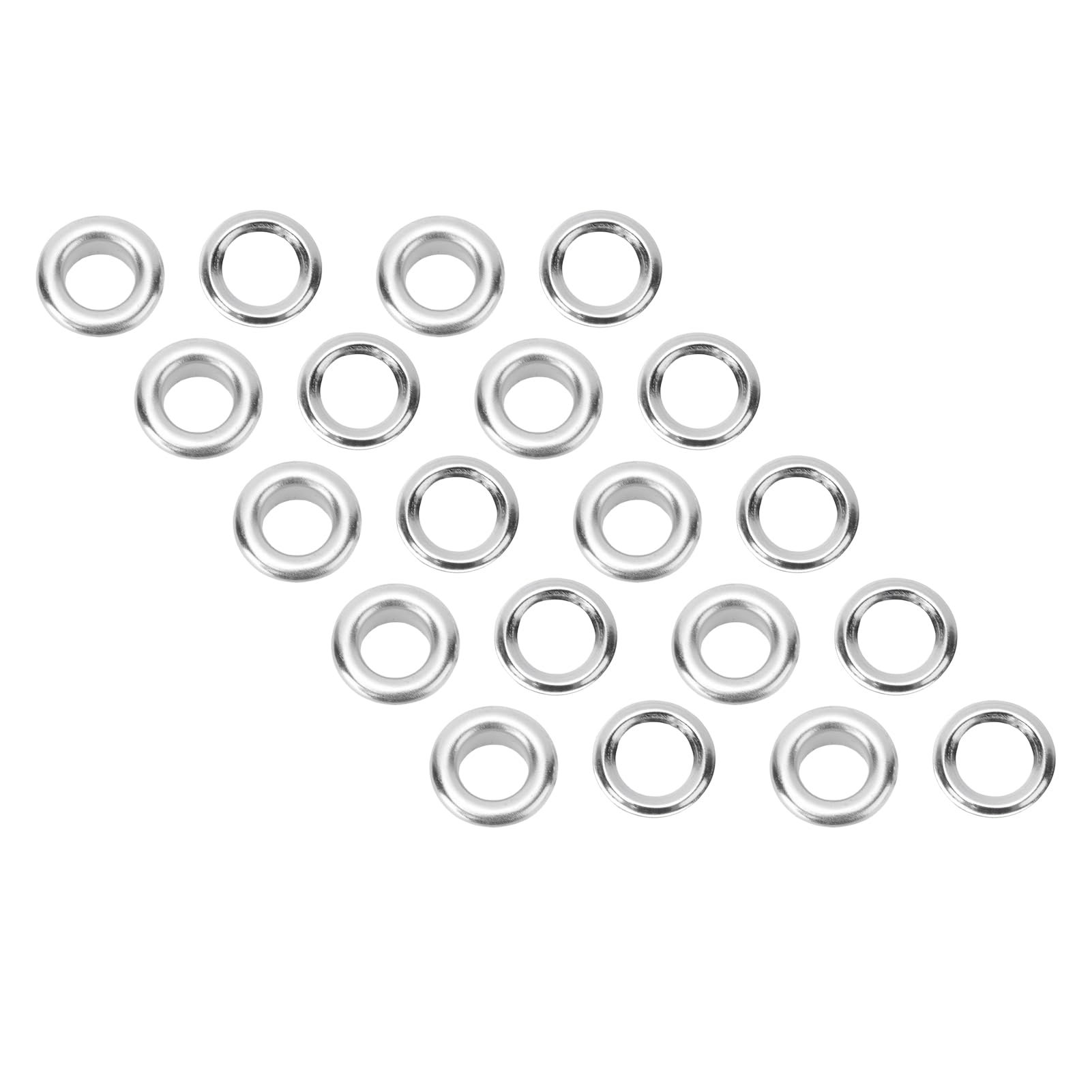 Juego de 300 Ojales de Acero Inoxidable de 8mm, con Arandelas, Herramienta para Zapatos, Ropa, Manualidades, Bolsa, Bricolaje (SILVER)