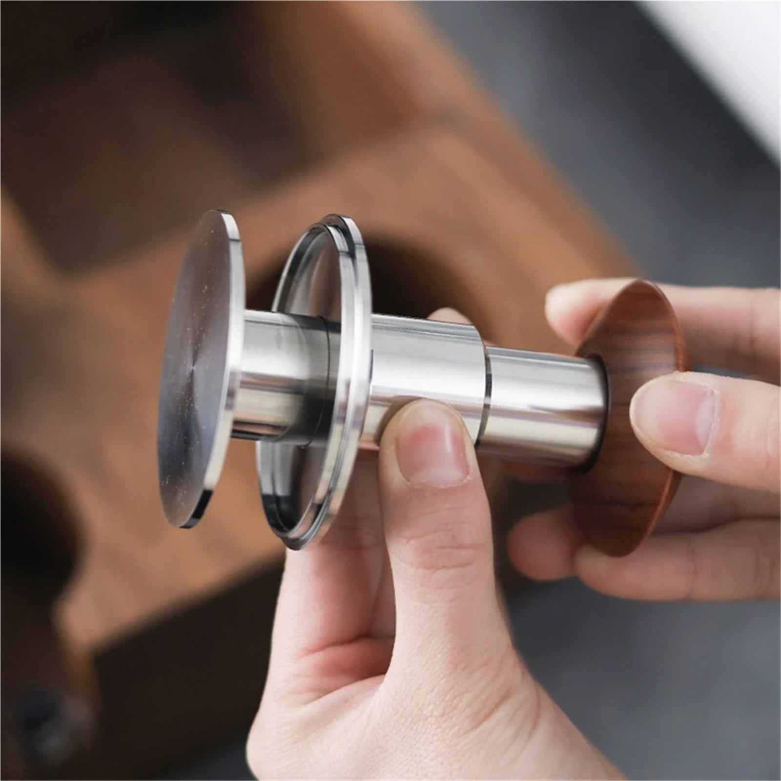 51/53/58,5 Mm 30 Libras De Presión Constante Tamper De Café Universal SUS304 Accesorio De Base Plana(51mm)