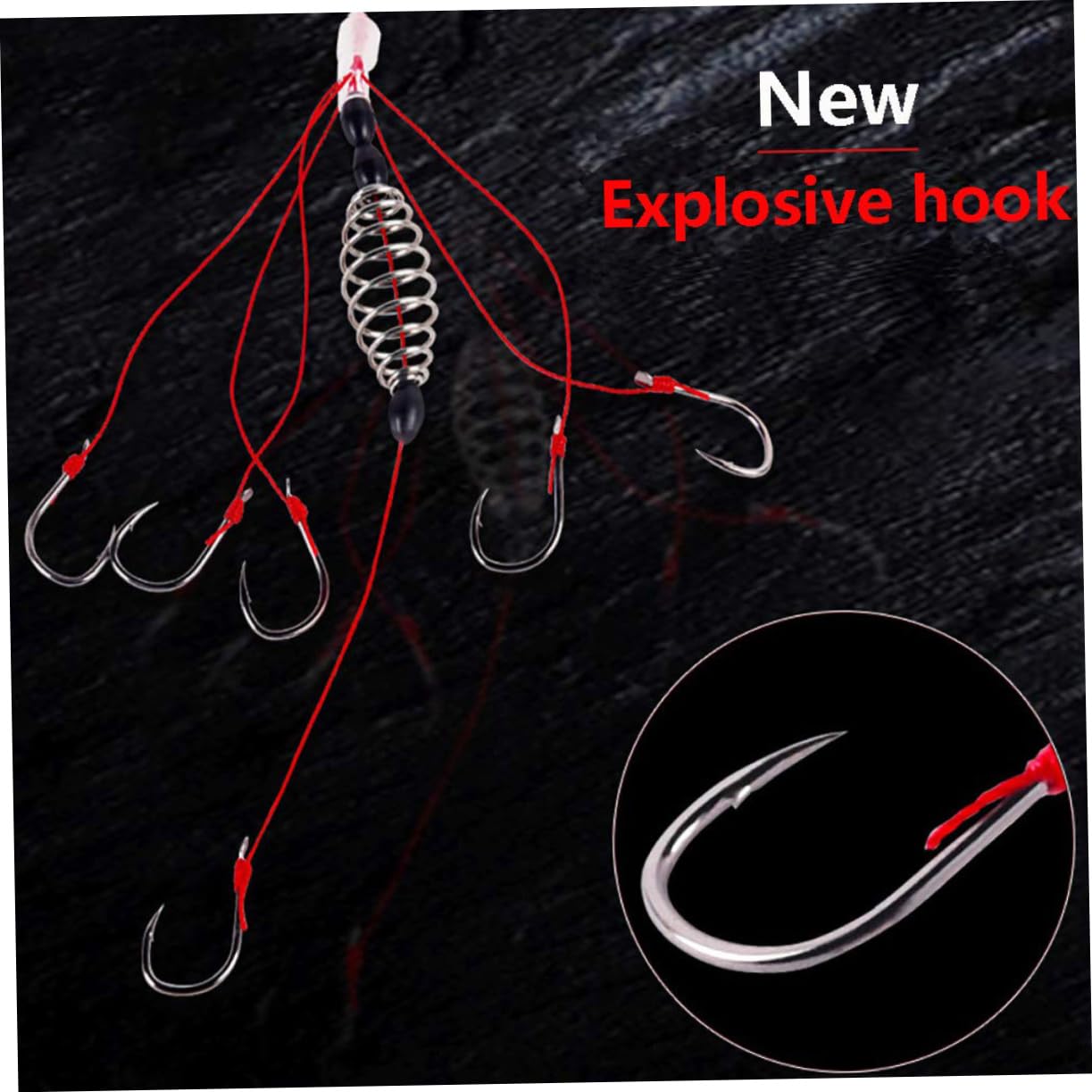 INOOMP Lot De 3 Leurres De Pêche À Ressort Hameçons Matériel De Pêche Grossier Plombs 4 Pièces X 3