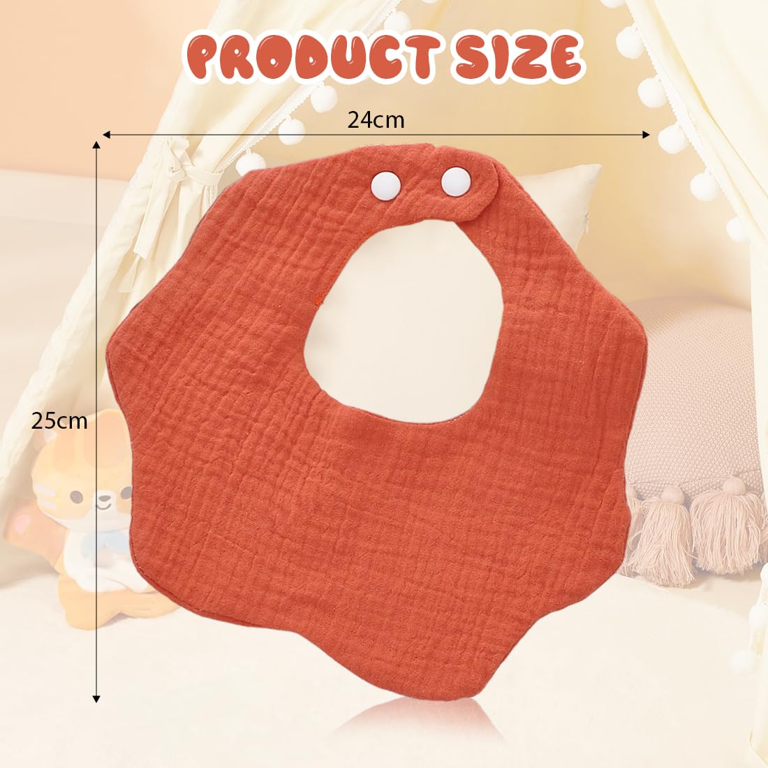 6 Piezas Baberos Recien Nacido, Baberos Bebe, Bandanas Bebe, Algodón, Impermeables, Tela para Bebé Niña y Niño