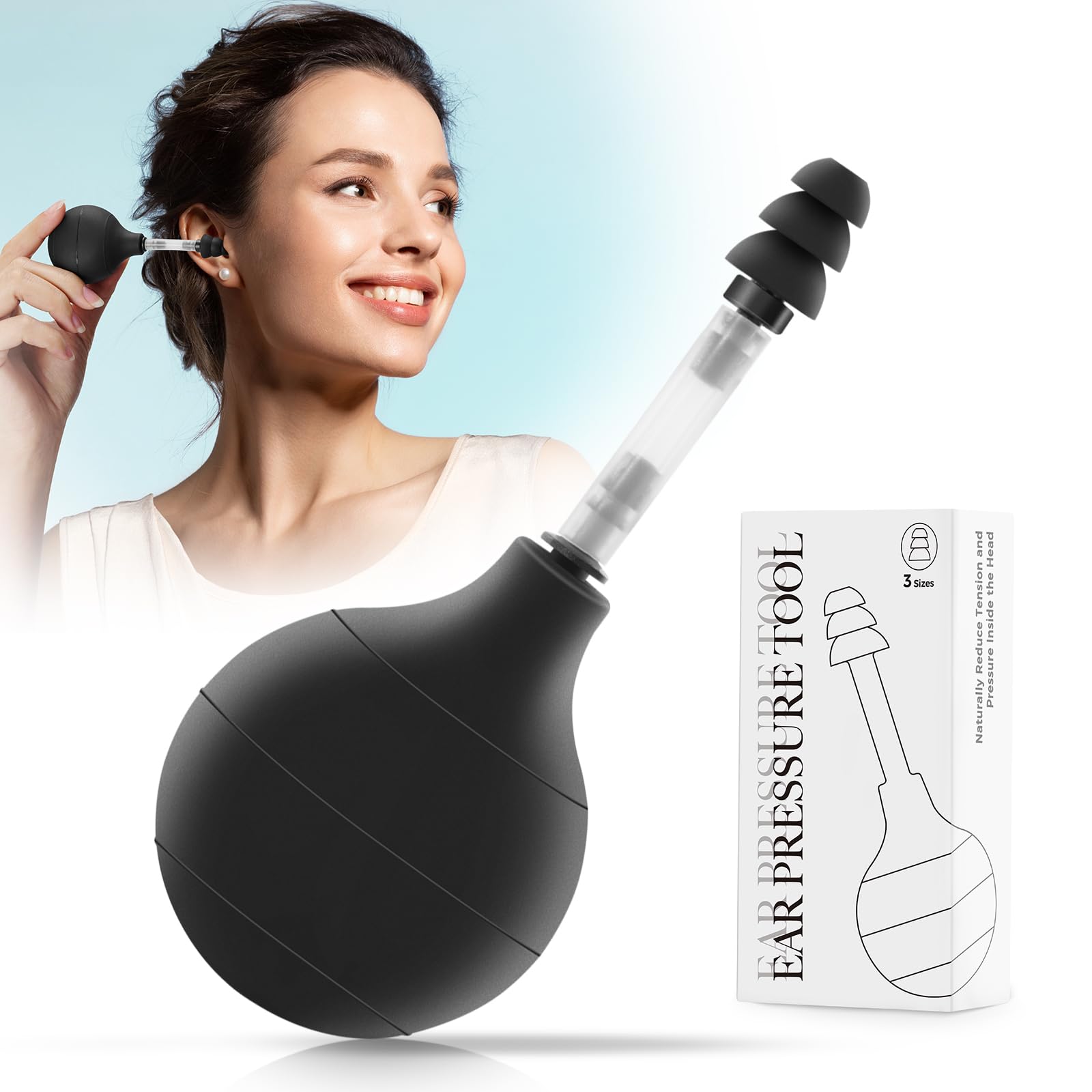 Ear Pressure Relief Device, Migraine and Headache Relief Products, Naturally Reduce Tension, Pressure & Pulsating Symptoms Through Inner Ear Pressure Balance（1pc）