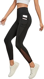 BLINKIN Women's & Girl's Stretch Fit High Rise Track Pant Gym wear Mesh Leggings Workout Pants with Side Pockets/Stretchable Tights/Highwaist Sports Fitness Yoga Track Pants_2012