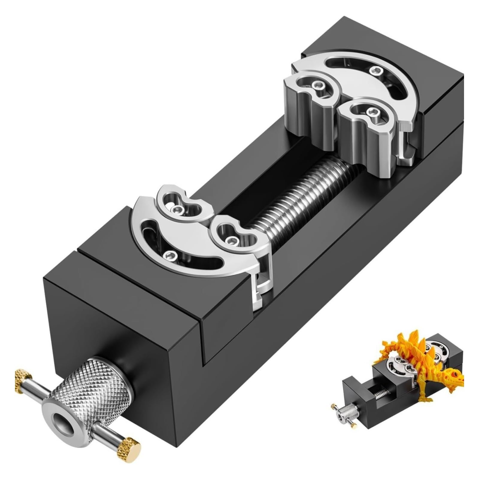 Bench Vice, Mini Vise, Self-Adjusting Clamp for Micro Work, Machinist for Woodworking, Metalworking