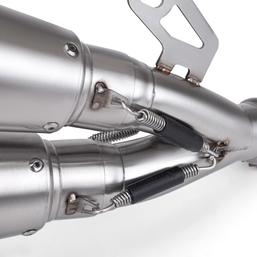 rura wydechowa motocyklowy wydech Układ Wydechowy Wysoki, Rura Z Podwójnym Otworem, Uniwersalny Tłumik Z Włókna Węglowego Do Motocykla, 51 MM