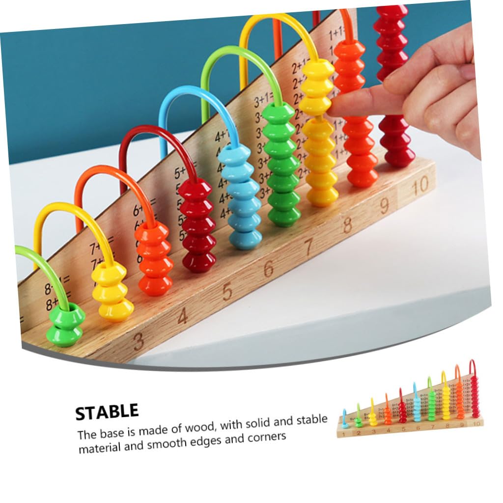 Ábaco de Madera para Niños Cuentas Coloridas, Entrenamiento de Aritmética Mental, Ligero y Fácil de Almacenar, Adecuado para Jardín de Infancia y Actividades Educativas