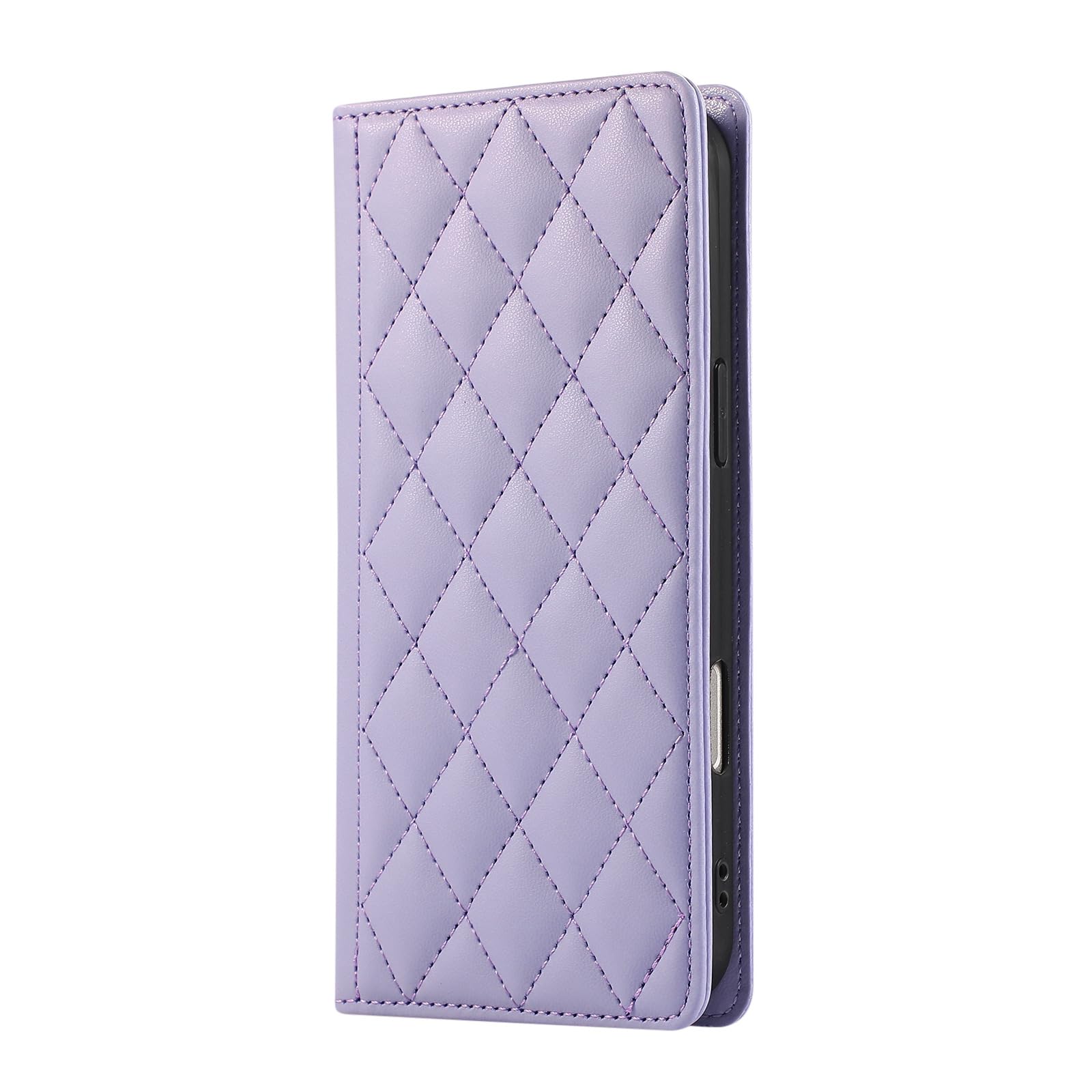 Etui crossbody do iPhone 17 Pro Max/17 Pro/17 Air/17, etui z klapką z uchwytem na karty, podpórka, stylowa skórzana osłona, fioletowe, 17