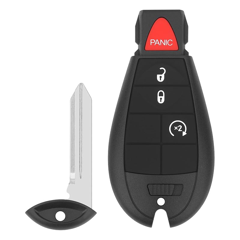 Chave Canivete com Controle Remoto GQ4-53T para Dodge Ram 1500 2013–2021 e Ram 2500 a 5500 2013–2018 Vurkcy