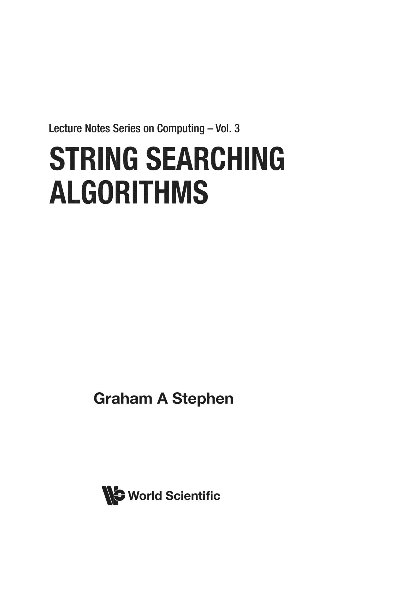 Pattern matching algorithms