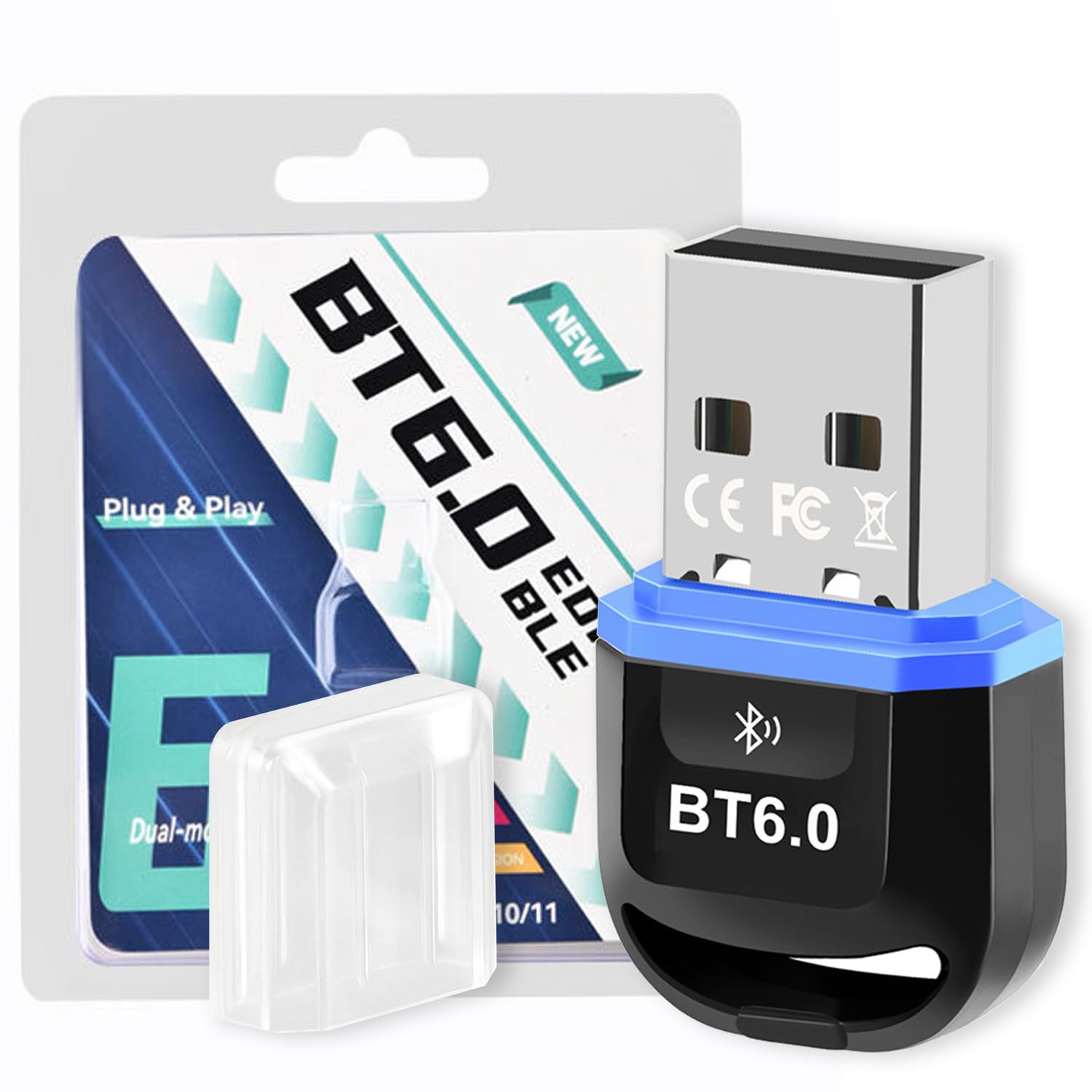 Adaptador Bluetooth 5.4, Plug & Play USB Bluetooth Stick Dongle (EDR y BLE) para PC, portátil, Ordenador de Escritorio, Compatible con Windows 11/10/8.1/7 (T640)