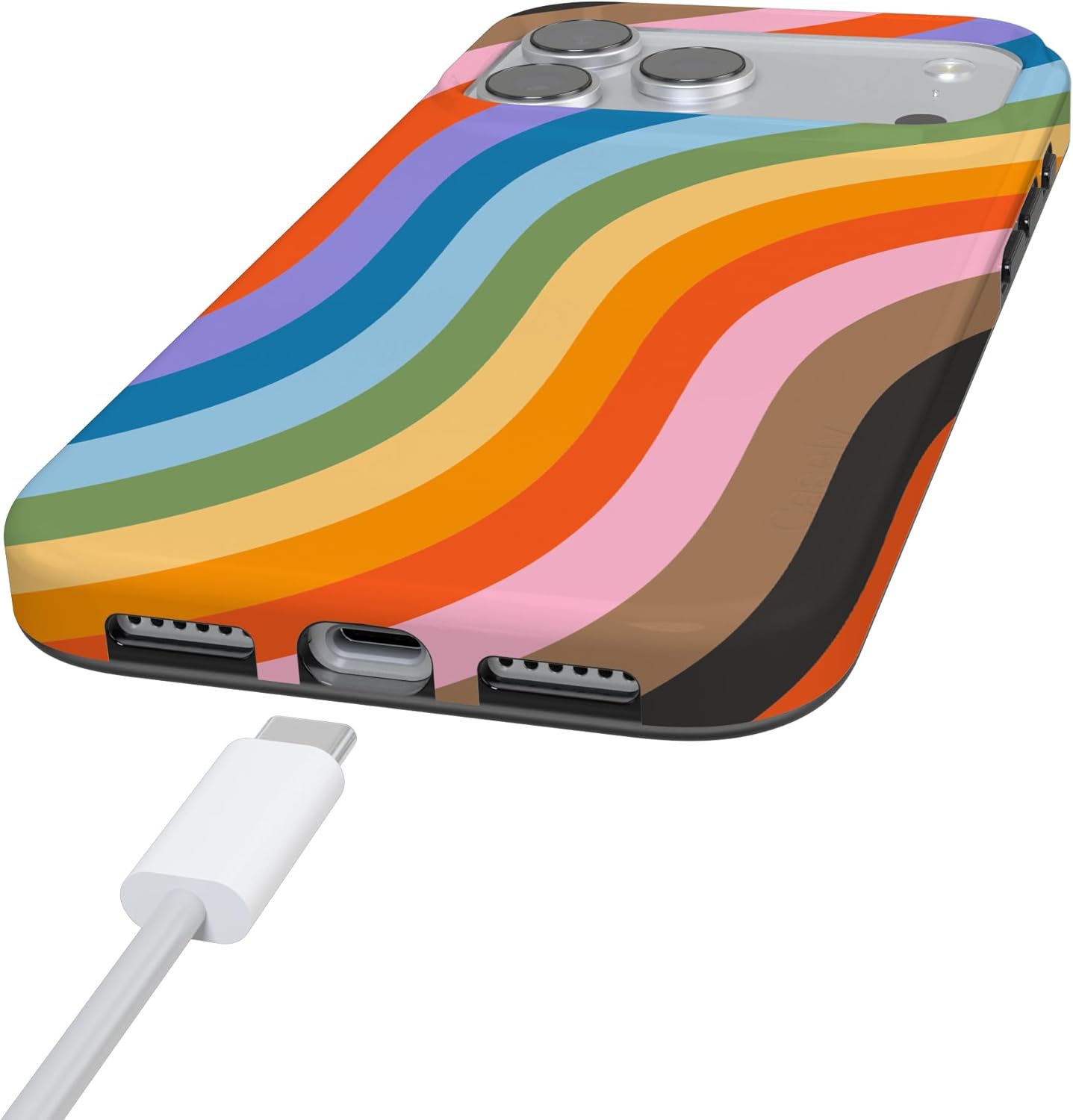 Casely iPhone 17 Pro Max Case | Love for All | Rainbow Pride | Compatible with MagSafe | Classic Ultra Slim Design