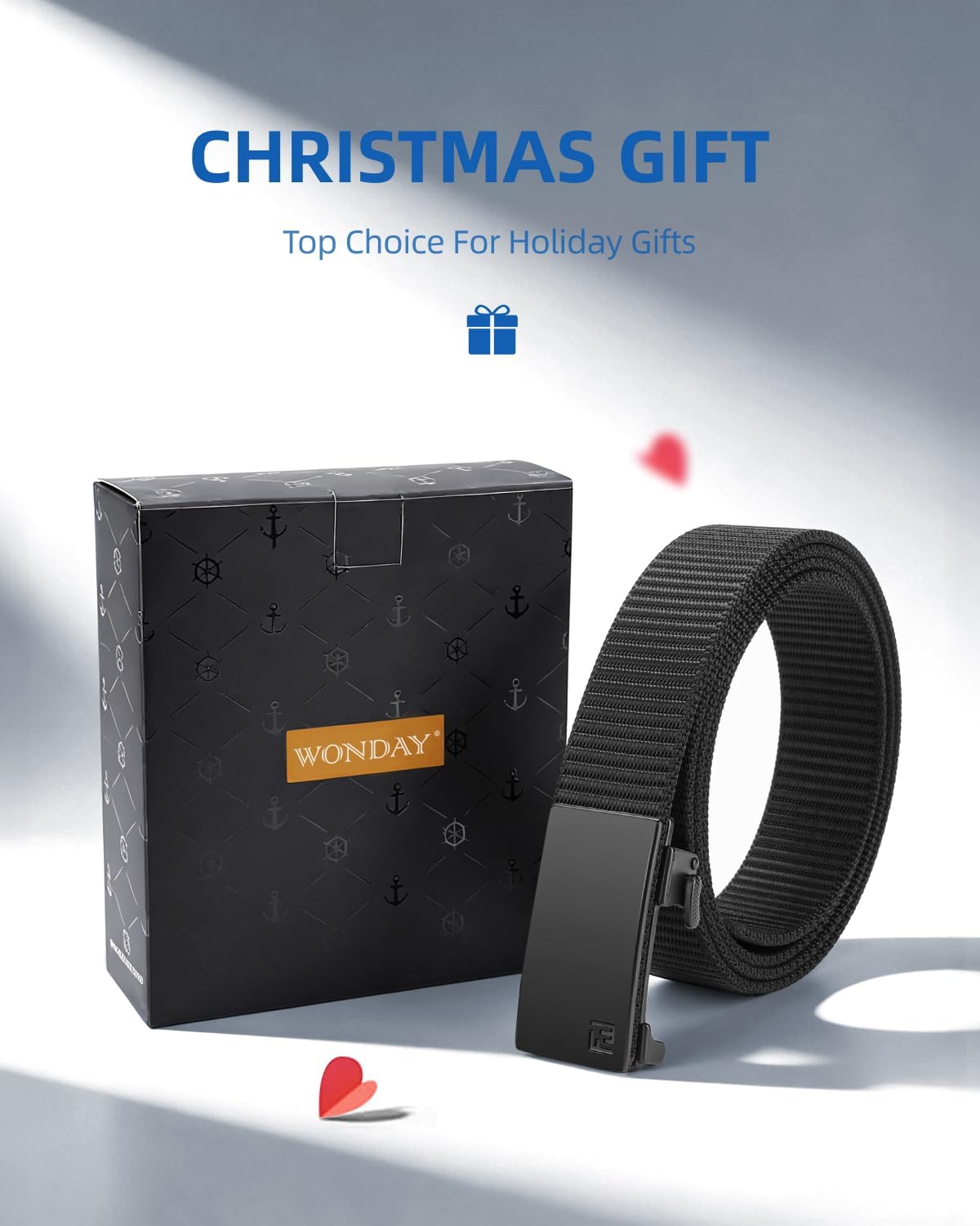 WONDAY 2 Pack Ratchet Belts for Men – Nylon Web Belts with Quick Release Buckle for Golf Work Casual Tactical Use - Image 8