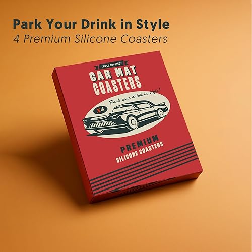 Miniatura 3 de Triple Gifffted Posavasos de silicona para bebidas, divertidos regalos para amantes de los automóviles para hombres, ideas para él, mecánico para