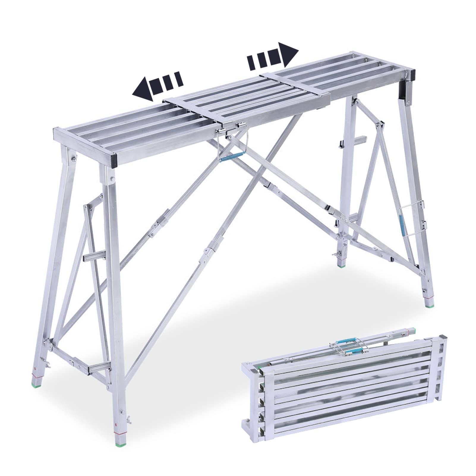 Amazon.co.jp: TRAGLO 四脚アジャスト式立ち馬 洗車台 伸縮はしご 作業